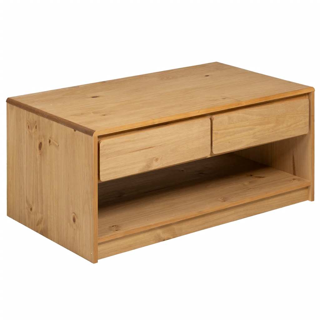 Coffee Table SAUDA Oak 99x55x45 cm Solid Wood Pine